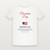 Presidents Day Presidents' Day Christian Short Sleeve Tee with Psalm 33:12 (Holiday Script) - White