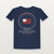 Presidents Day Presidents' Day Christian Short Sleeve Tee with Psalm 33:12 (Emblem Badge) - Navy