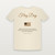 Flag Day Christian Short Sleeve Tee with Psalm 33:12 (Holiday Script) - Natural