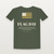 Flag Day Christian Short Sleeve Tee with Psalm 33:12 (Holiday) - Military Green