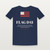 Flag Day Christian Short Sleeve Tee with Psalm 33:12 (Holiday) - Navy