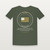 Flag Day Christian Short Sleeve Tee with Psalm 33:12 (Emblem Badge) - Military Green