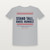 Stand Tall, Kneel Humble Patriotic Short Sleeve Tee with John 8:36 (Stars & Stripes) - Heather Gray