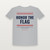 Honor the Flag Patriotic Short Sleeve Tee with John 8:36 (Stars & Stripes) - Heather Gray