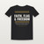 Faith, Flag & Freedom Patriotic Short Sleeve Tee with 2 Corinthians 3:17 (Stars & Stripes) - Black