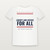 Liberty and Justice for All Patriotic Women's Relaxed Tee (Stars & Stripes) - White