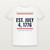 Est. July 4, 1776 Patriotic Women's Relaxed Tee (Stars & Stripes) - White