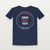 Honor · Liberty · Faith Patriotic Women's Relaxed Tee (Badge) - Navy