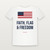 Faith, Flag & Freedom Patriotic Women's Relaxed Tee (Flag) - White