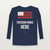 Freedom Rings Here Patriotic Long Sleeve Tee (Flag) - Navy