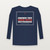 Crown Thy Good with Brotherhood Patriotic Long Sleeve Tee (Vintage Frame) - Navy