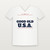 Good Old U.S.A. Patriotic V-Neck Tee (Star Banner) - White