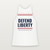 Defend Liberty Patriotic Women's Racerback Tank (Stars & Stripes) - White