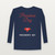 Presidents Day Presidents' Day Christian Youth Long Sleeve Tee (Holiday Script) - Navy