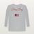 Flag Day Christian Youth Long Sleeve Tee (Holiday Script) - Heather Gray