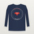Happy 4th of July Fourth of July Christian Youth Long Sleeve Tee (Emblem Badge) - Navy
