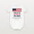 Stand for the Flag, Kneel for the Cross Patriotic Baby Bodysuit with Psalm 33:12 (Flag) - White