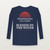 Blessed on the Water Lake D'Arbonne Long Sleeve Tee (Retro Sunset) - Navy