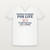 Fishing Buddies for Life Lake D'Arbonne V-Neck Tee (Fish & Waves) - White