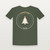 A Savior Is Born Christmas Christian Short Sleeve Tee (Emblem Badge) - Military Green