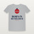 Born in Bethlehem Christmas Christian Short Sleeve Tee (Holiday) - Heather Gray