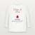 Christ Is Born Christmas Christian Long Sleeve Tee with Luke 2:11 (Holiday Script) - White