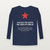 Angels We Have Heard on High Christmas Christian Long Sleeve Tee with John 1:14 (Holiday) - Navy