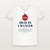 Away in a Manger Christmas Christian V-Neck Tee with Isaiah 9:6 (Holiday) - White