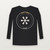 Christ Is Born Christmas Christian Youth Long Sleeve Tee (Emblem Badge) - Black