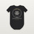 A Savior Is Born Christmas Christian Baby One Piece with Luke 2:11 (Emblem Badge) - Black