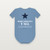 Merry Christmas Y'all Christian Baby One Piece with Luke 2:11 (Holiday) - Heather Blue