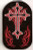 Forever And Always Carries Cross With Red Flames Patch 2.5" X 4" 2.5 x 4 Patches