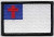 Flat-lay product photo of the Christian Flag with Black Border Patch embroidered iron-on biker patch, showing full color detail, lettering, and stitching, sold at Forever And Always Online.