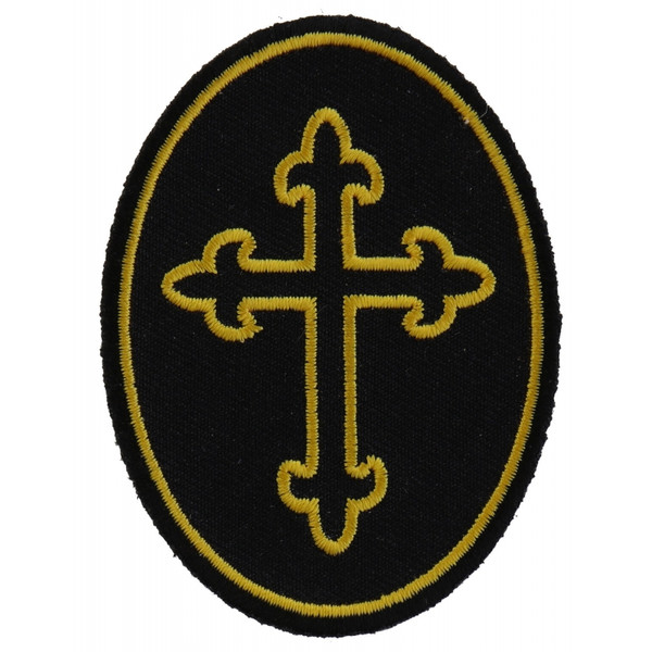 Product photo of Yellow Cross in oval available at Forever And Always Online, Farmerville, Louisiana.