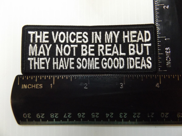 Product photo of THE VOICES IN MY HEAD MAY NOT BE REAL BUT THEY HAVE SOME GOOD IDEAS available at Forever And Always Online, Farmerville, Louisiana.