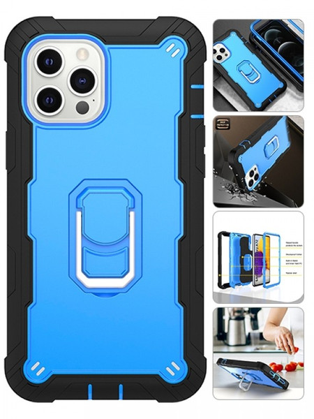 Product photo of the FULL PROTECTION CASE BL/BLK fashion phone case, showing the full design, color, and texture, available at Forever And Always Online.