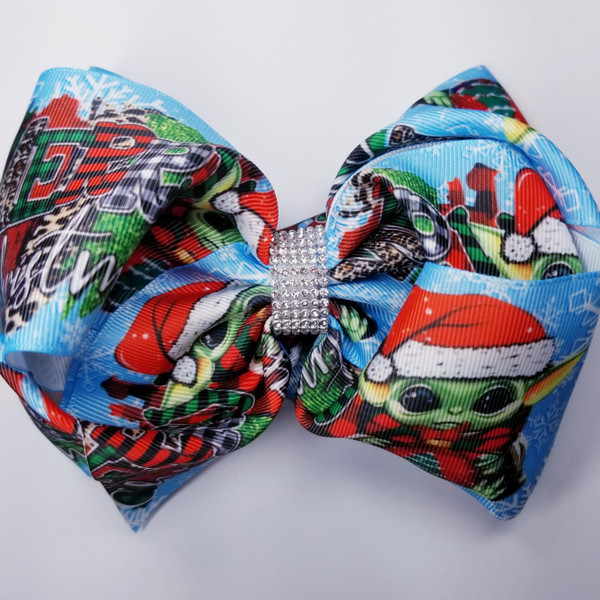 Product photo of BABY YODA CHRISTMAS BOW available at Forever And Always Online, Farmerville, Louisiana.