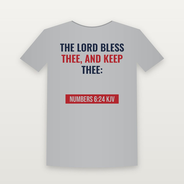 Numbers 6:24 KJV Christian Women's Relaxed Tee (Bold Type) - Heather Gray
