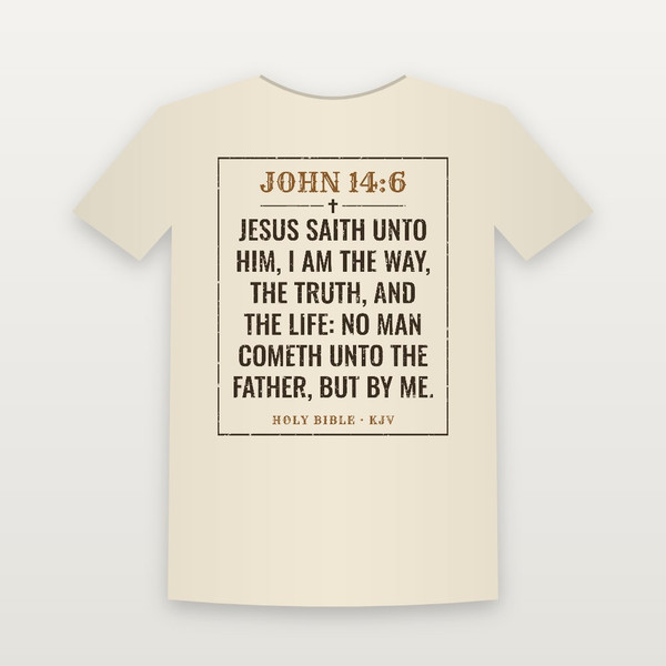 John 14:6 KJV Christian Women's Relaxed Tee (Vintage) - Natural