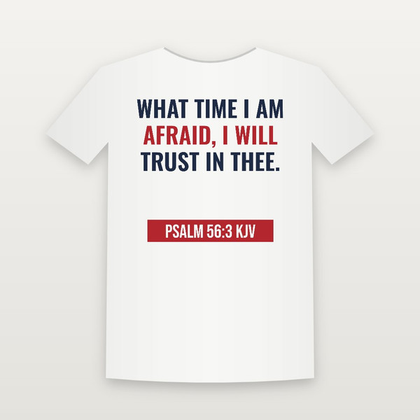 Psalm 56:3 KJV Christian Women's Relaxed Tee (Bold Type) - White