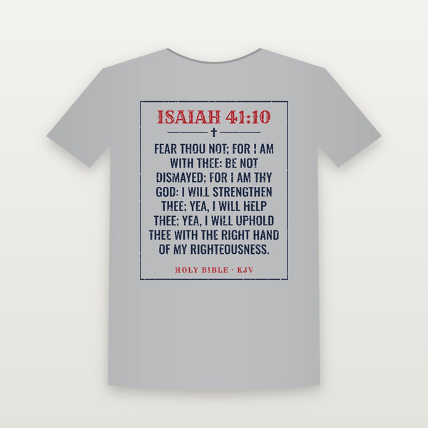 Isaiah 41:10 KJV Christian Women's Relaxed Tee (Vintage) - Heather Gray