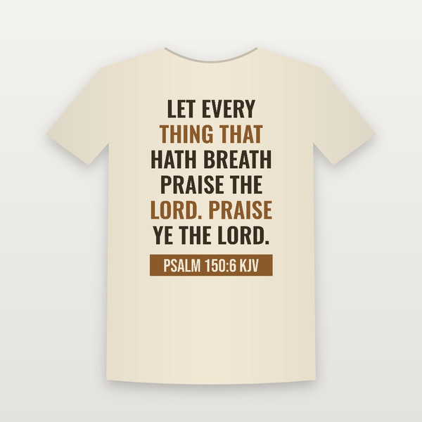 Psalm 150:6 KJV Christian Women's Relaxed Tee (Bold Type) - Natural