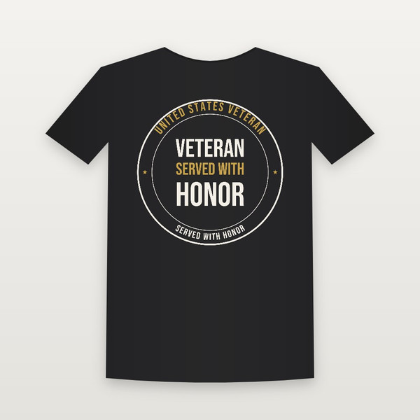 Veteran · Served with Honor Veteran T-Shirt - Black