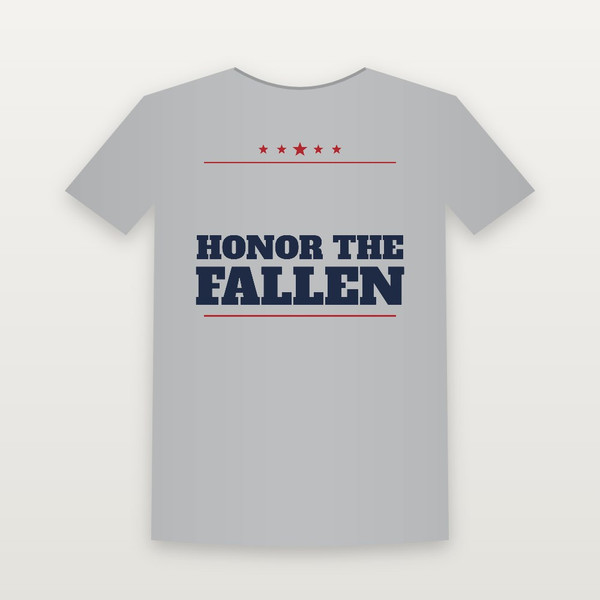 Honor the Fallen Veteran T-Shirt - Heather Gray
