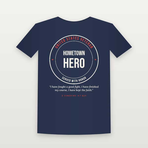 Hometown Hero Veteran T-Shirt - Navy
