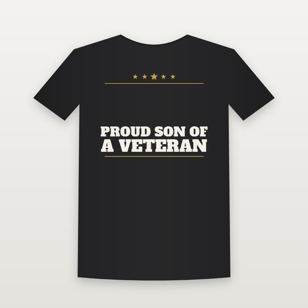 Proud Son of a Veteran Veteran T-Shirt - Black