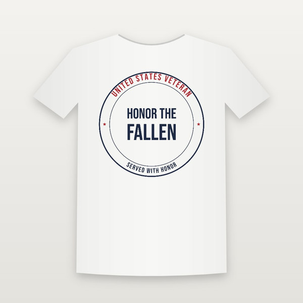 Honor the Fallen Veteran T-Shirt - White