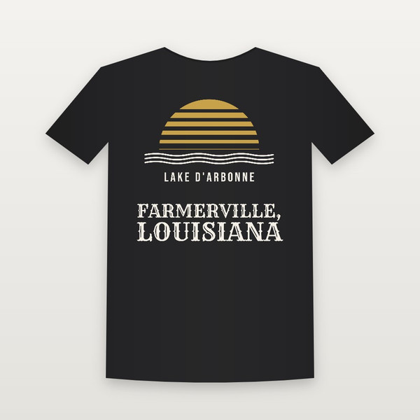 Lake D'Arbonne · Farmerville, Louisiana T-Shirt - Black