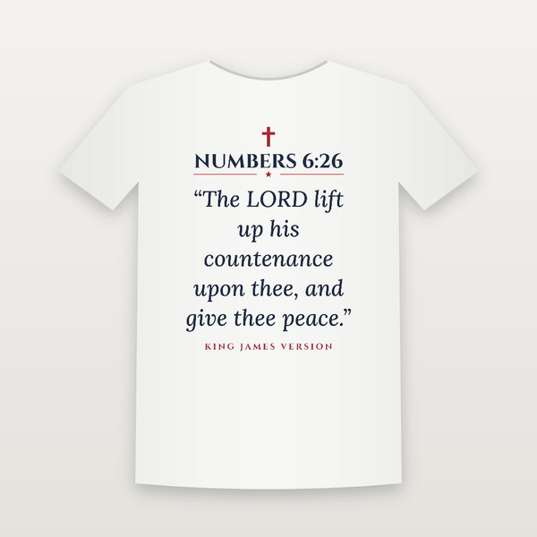 Numbers 6:26 KJV Christian Women's Relaxed Tee (Classic) - White