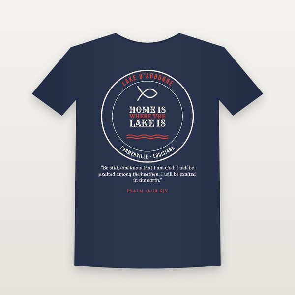 Home Is Where the Lake Is T-Shirt - Navy